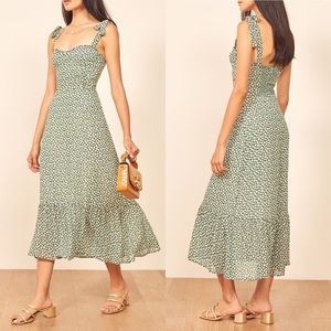 Reformation Nikita Dress size 4 green floral